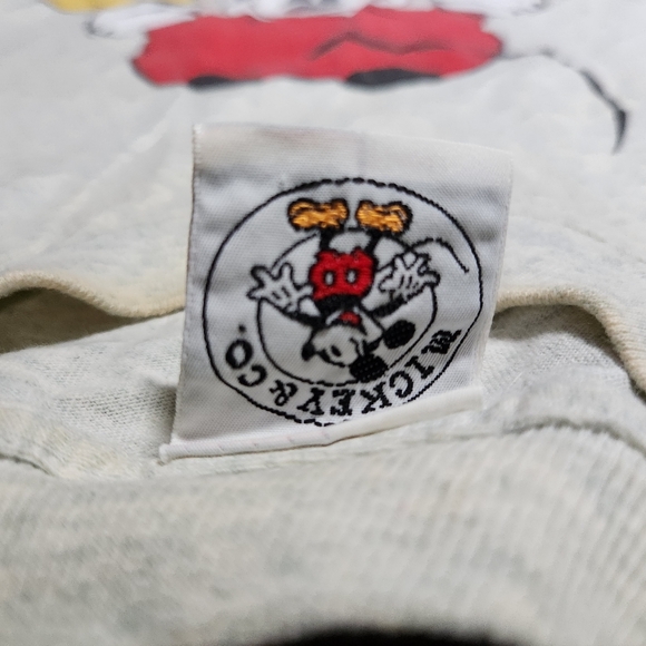 Men's Vtg 90s Mickey & Co Mickey Mouse Funny Single Stitch Shirt XL Grey Great. - Picture 5 of 5